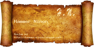 Hammer Ninon névjegykártya